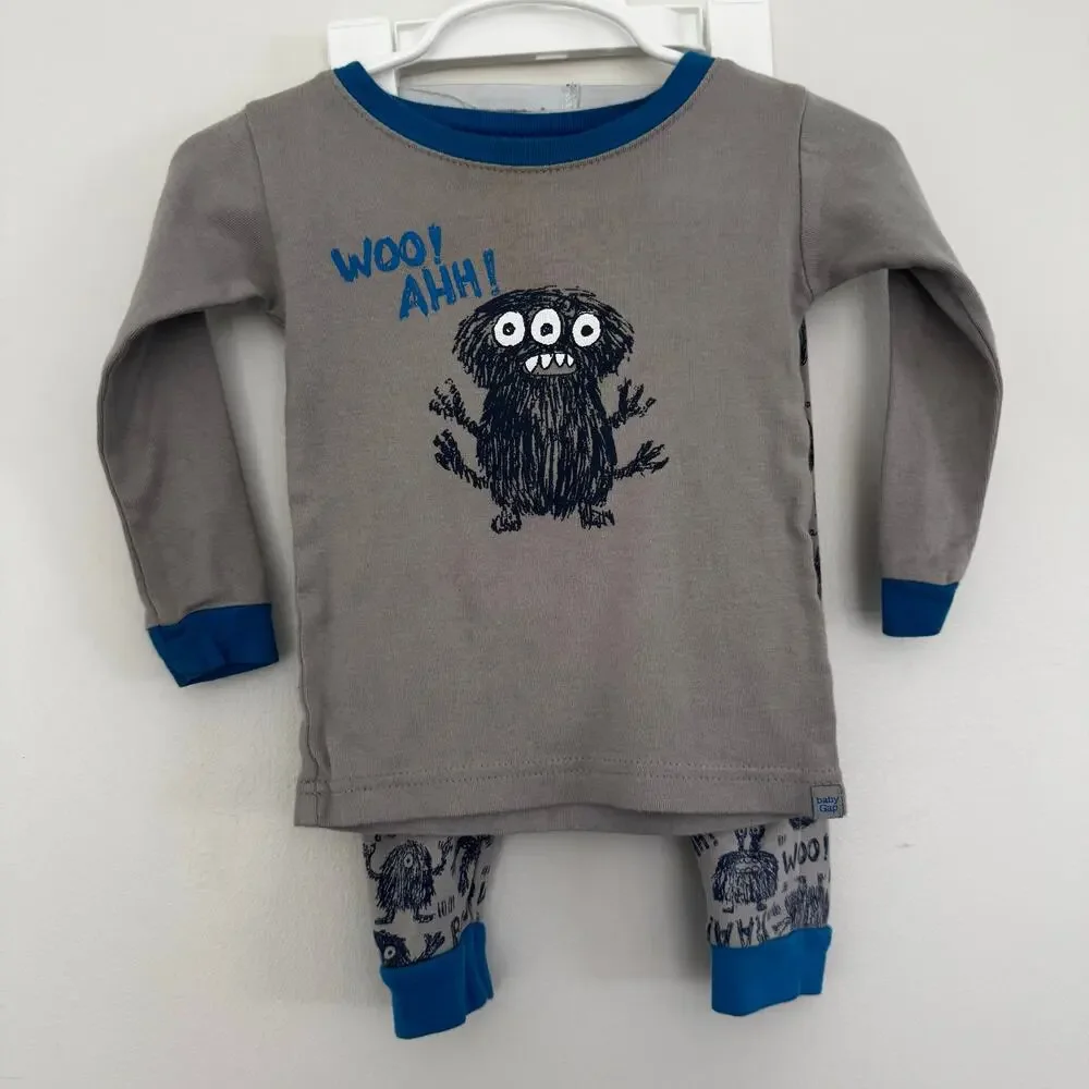 babyGAP Fitted Monster Pajama Sets, Bundle Includes 2 Pair